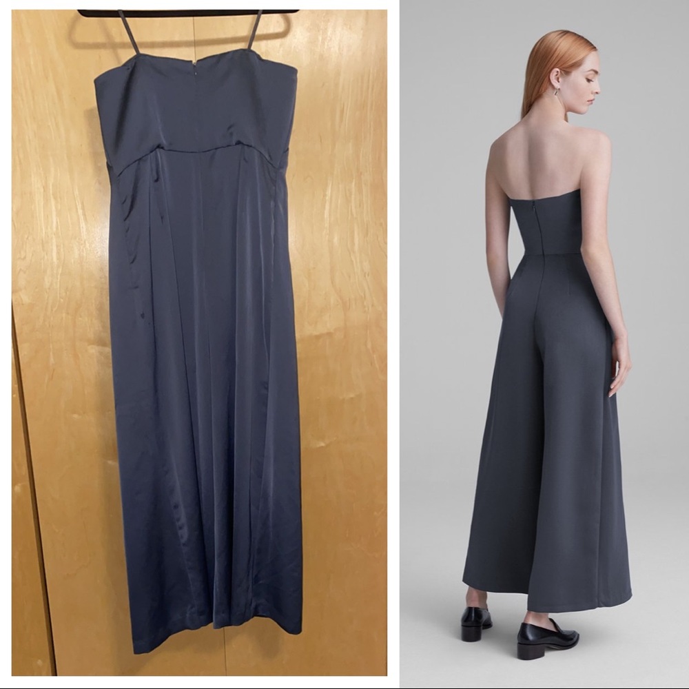 Club Monaco Strapless Satin Jumpsuit - Picture 2 of 14